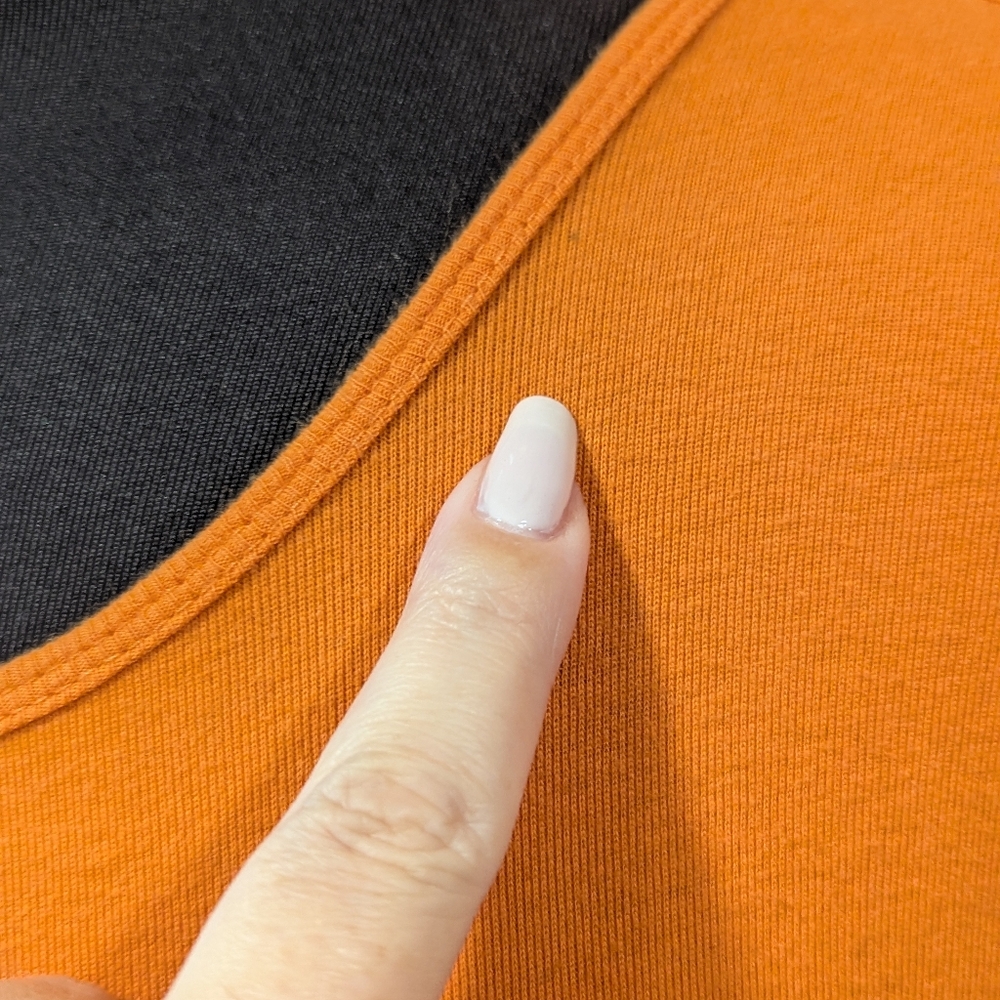 Vintage Y2K Harley-Davidson Women's Orange Top M Distressed Tee Bikercore 2000s - Picture 13 of 16